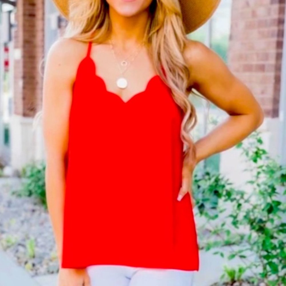 J. Crew Scalloped Cami Top